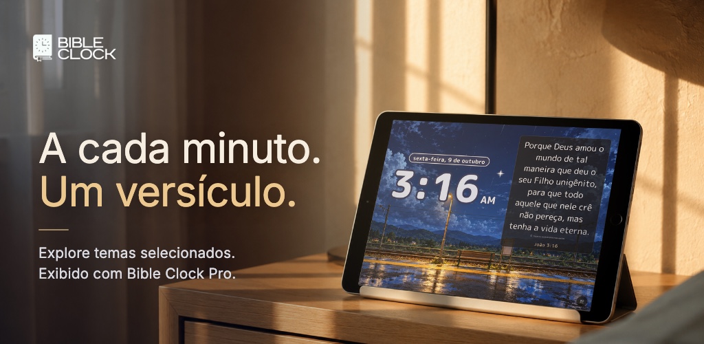 Bible Clock 3.0: temas selecionados para o seu relógio com versículos bíblicos