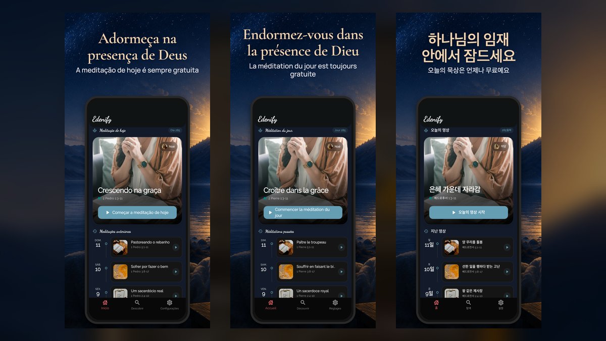 Edenify 1.4: Christian Sleep Meditation Now in Portuguese, French, and Korean