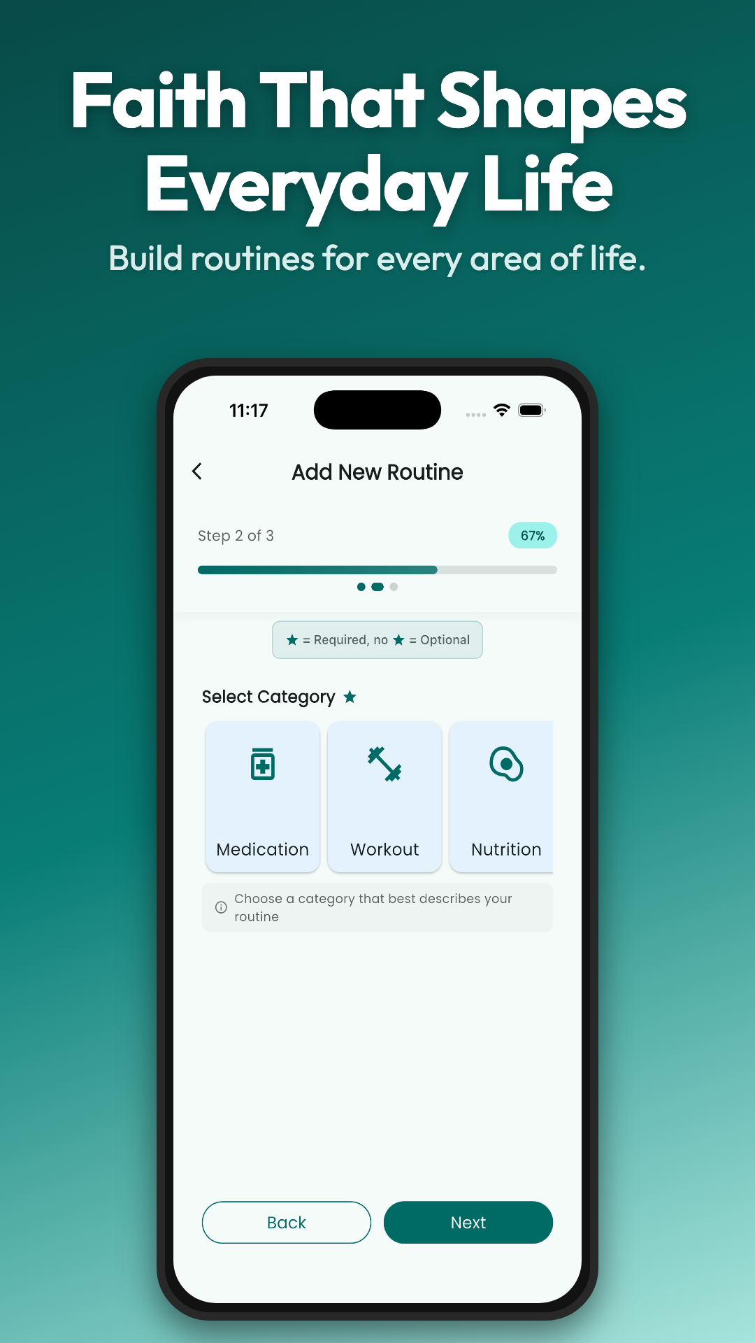 EveryDo screen for organizing routines across everyday life