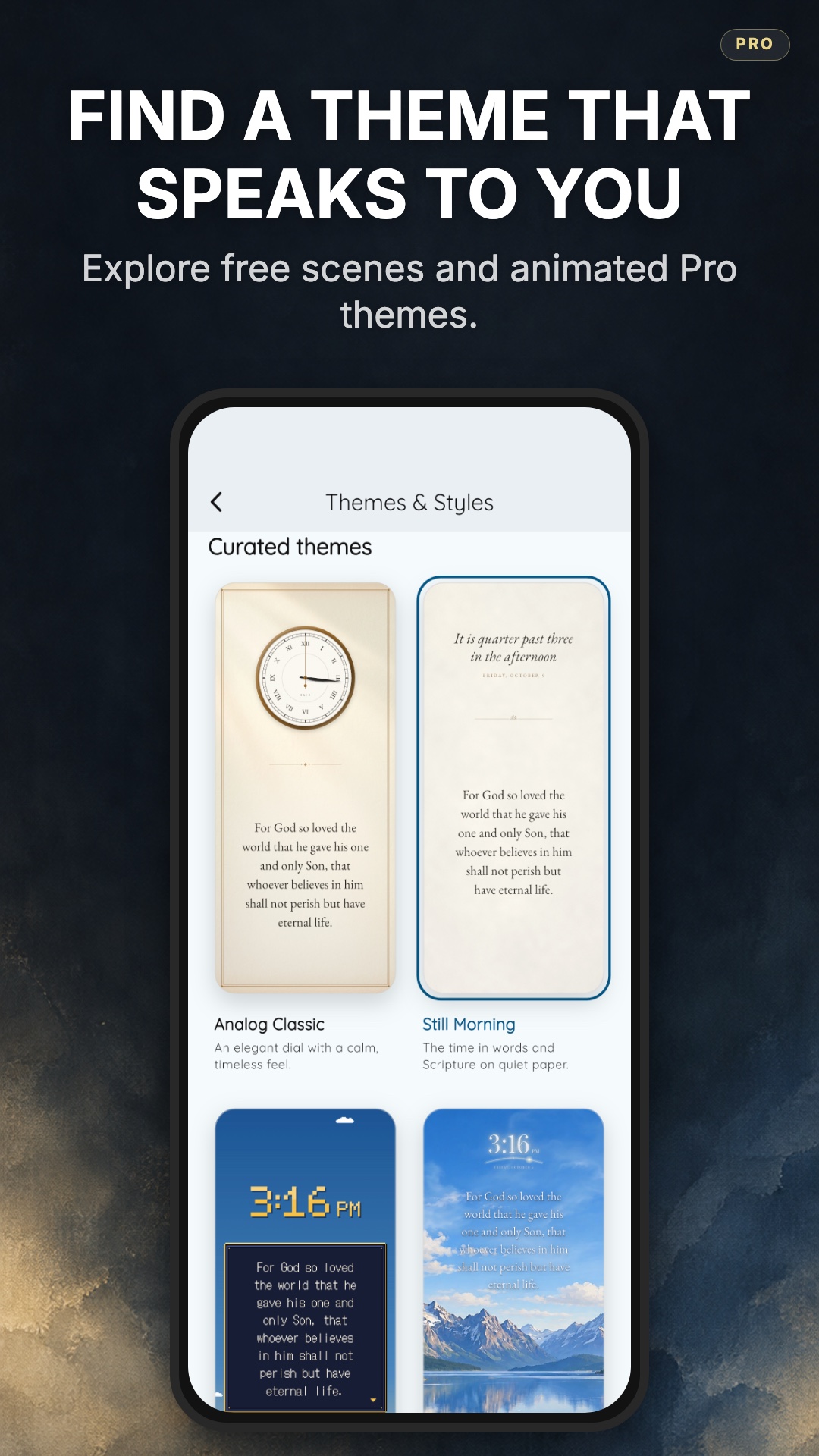 Bible Clock Themes & Styles gallery