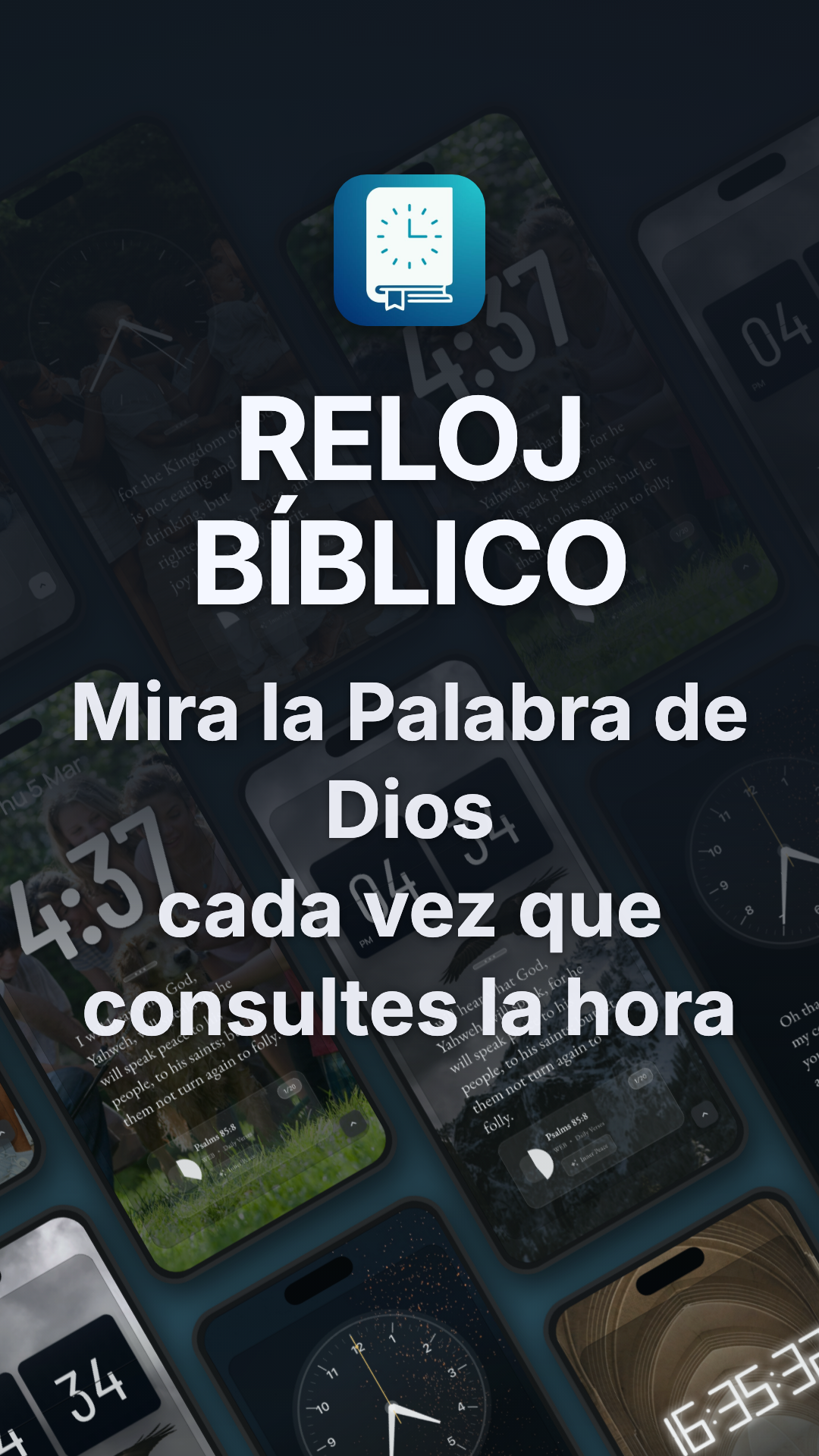 Capturas de la app Bible Clock