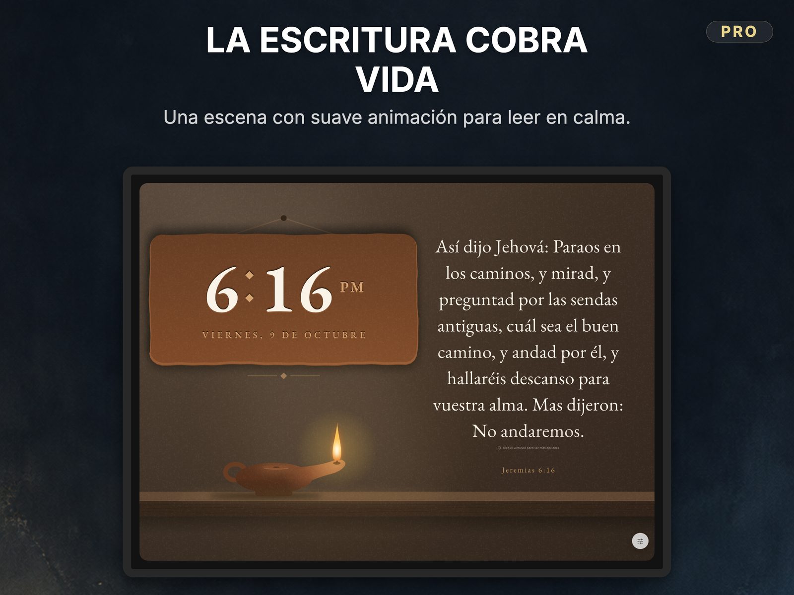 Tema Lámpara a mis pies con un versículo