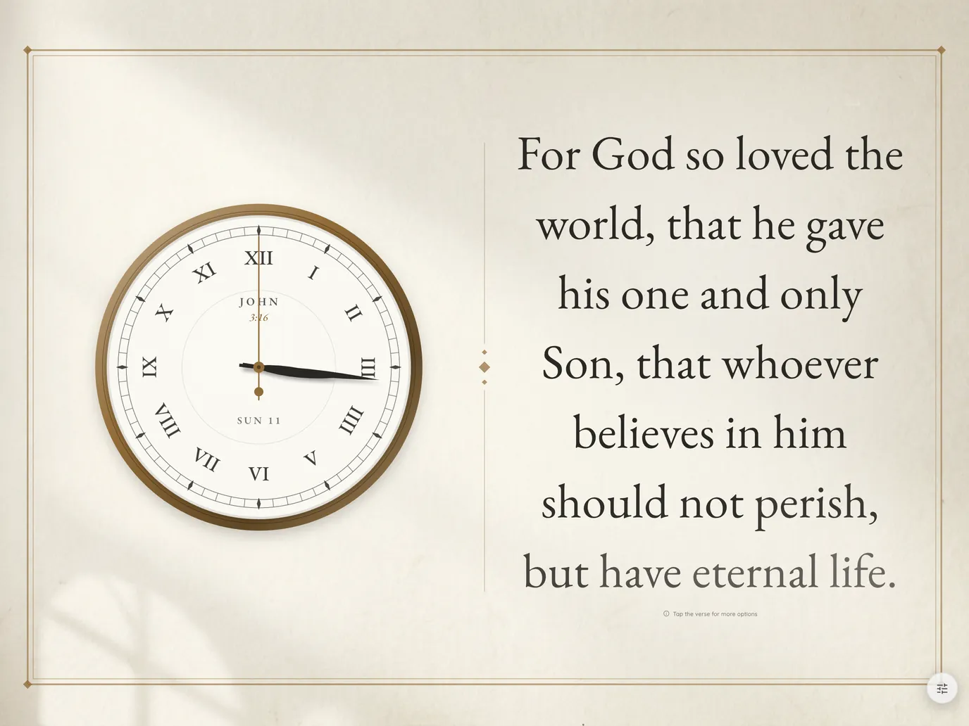 Analog Classic theme in Bible Clock