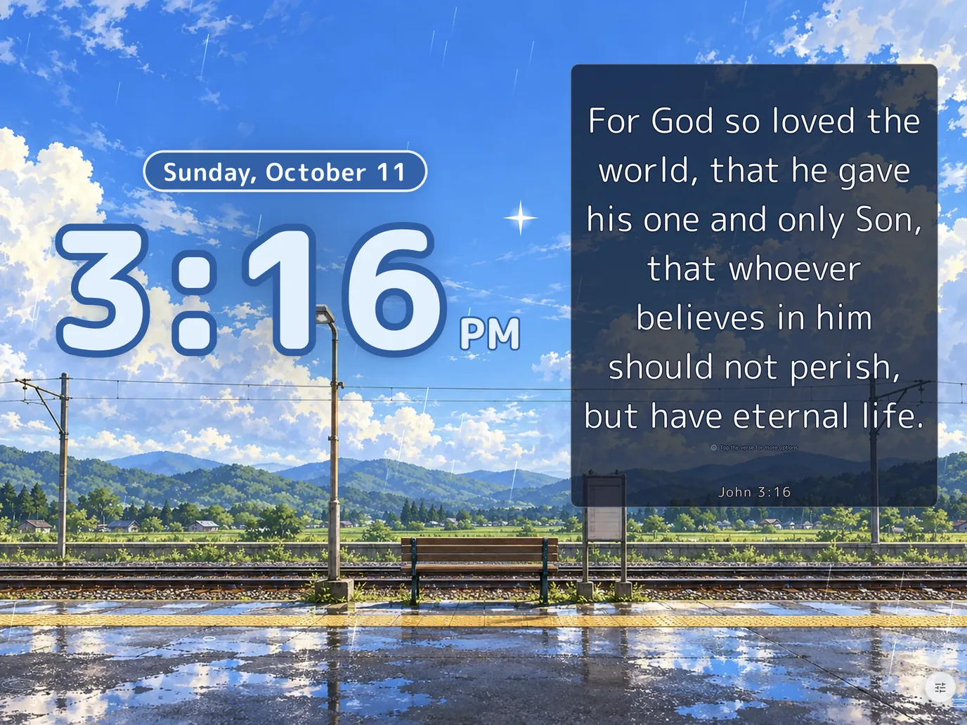 The Quiet Station theme in Bible Clock