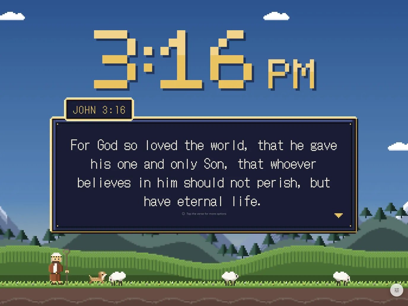 Shepherd's Watch theme in Bible Clock