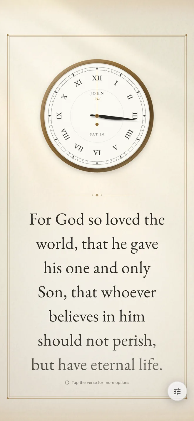 Analog Classic theme in Bible Clock