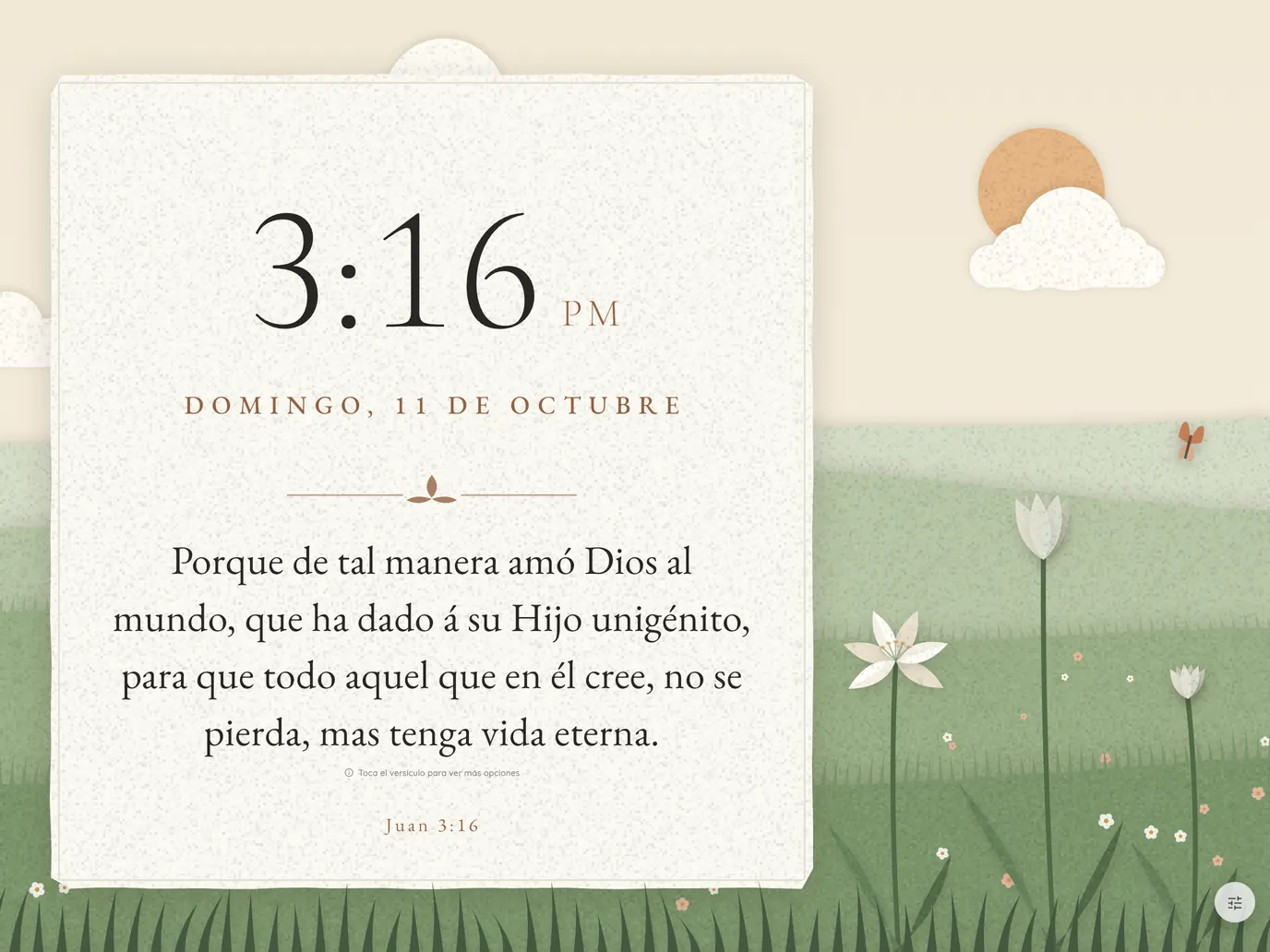 Tema Considerad los lirios en Bible Clock