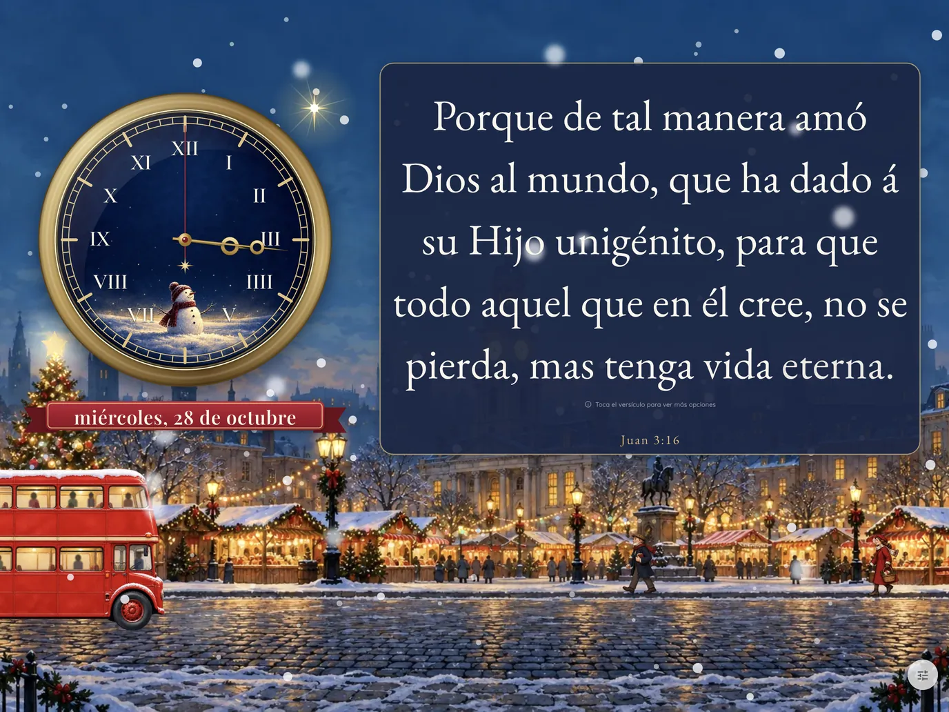Tema Buenas Nuevas en Bible Clock