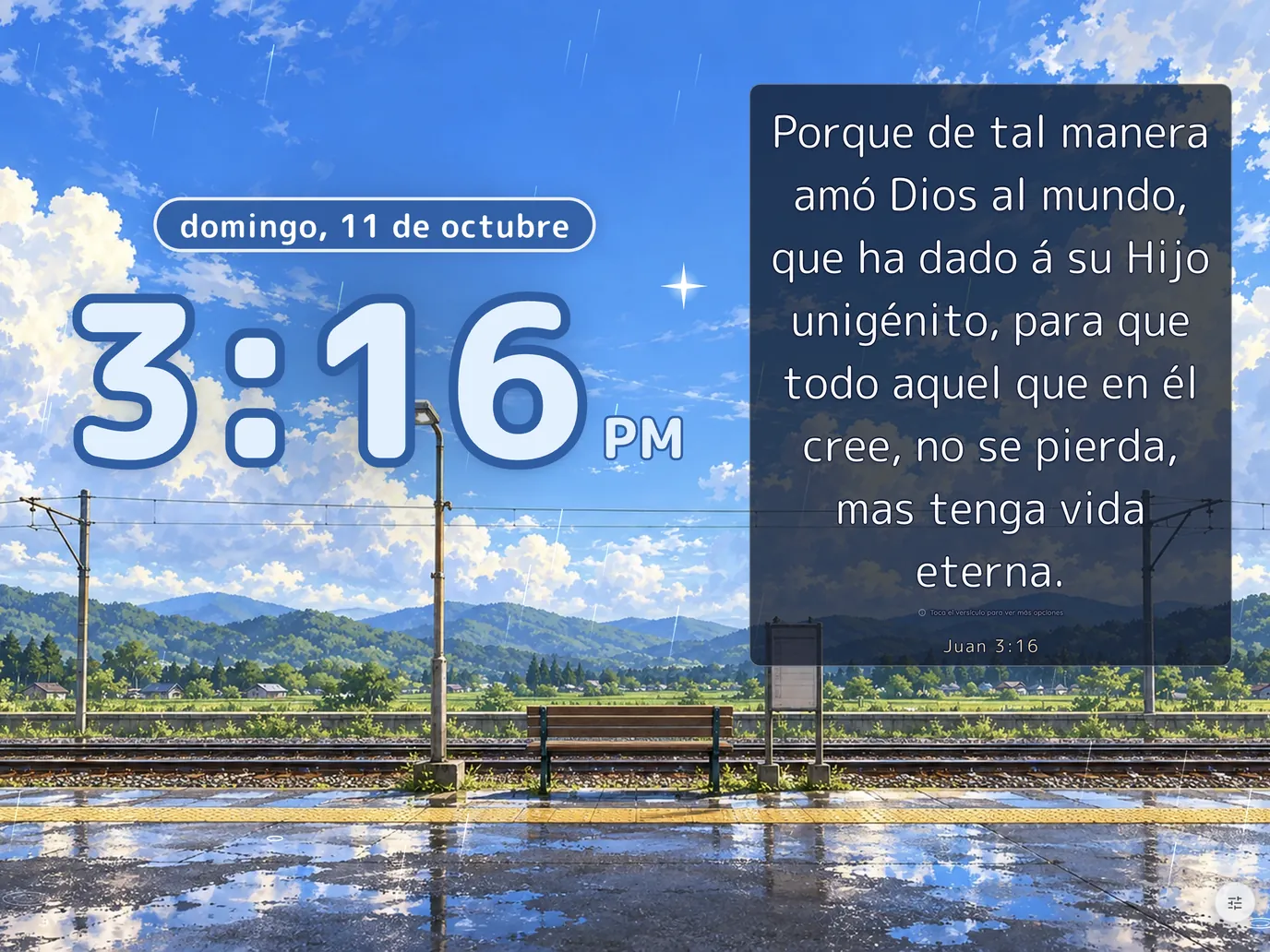 Tema La Estación Tranquila en Bible Clock