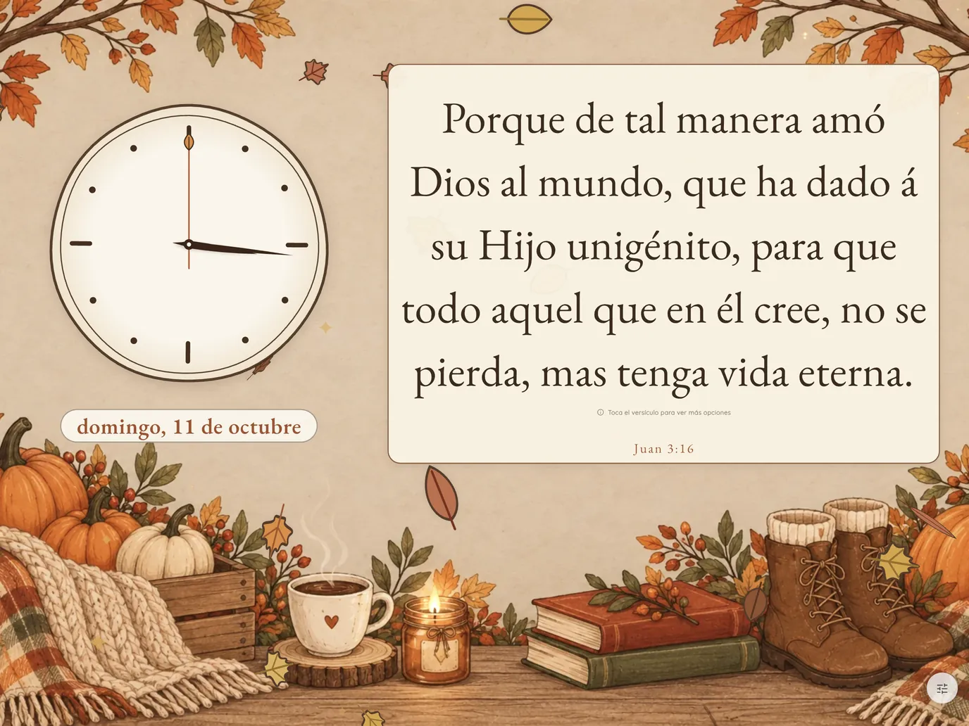 Tema Siembra y Siega en Bible Clock