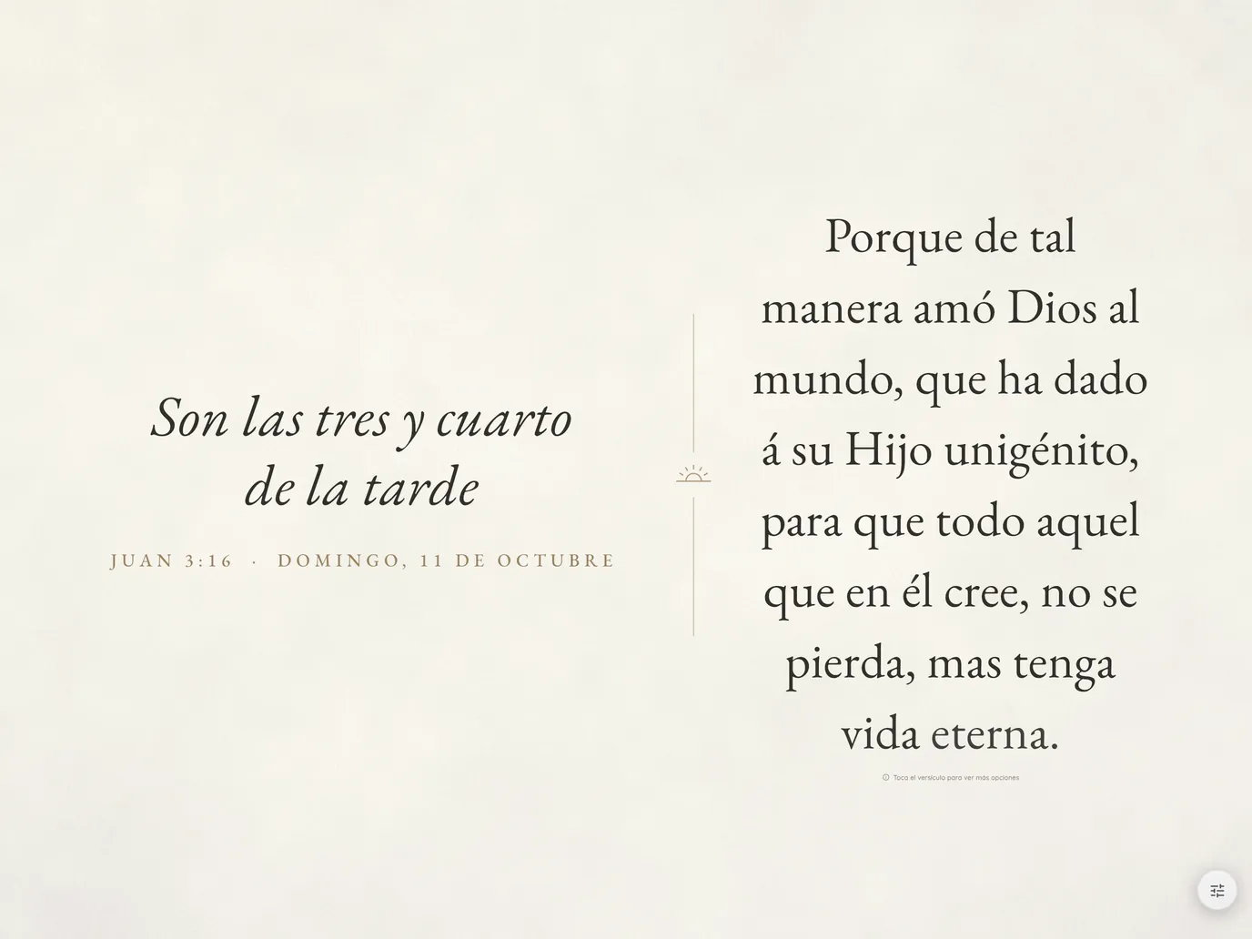 Tema Mañana Serena en Bible Clock