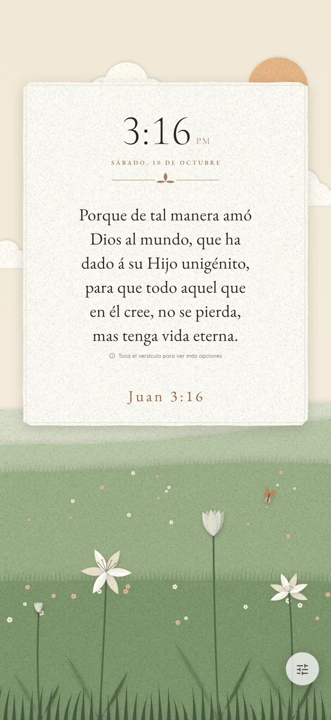 Tema Considerad los lirios en Bible Clock