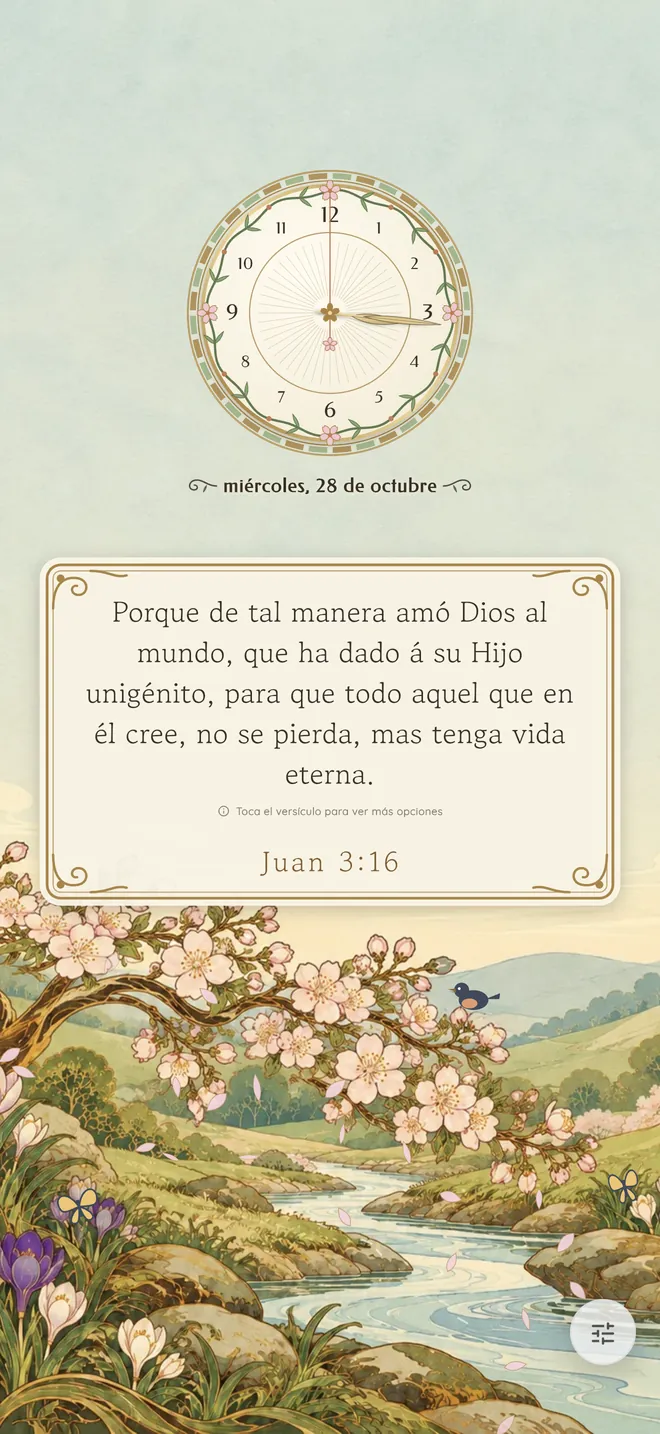Tema El tiempo de la canción en Bible Clock