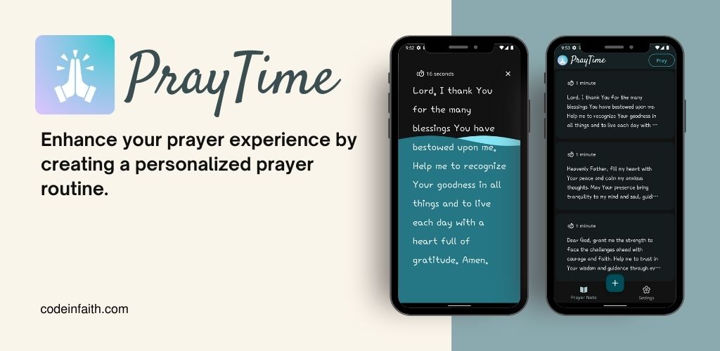 PrayTime - Prayer Management App for All Christians