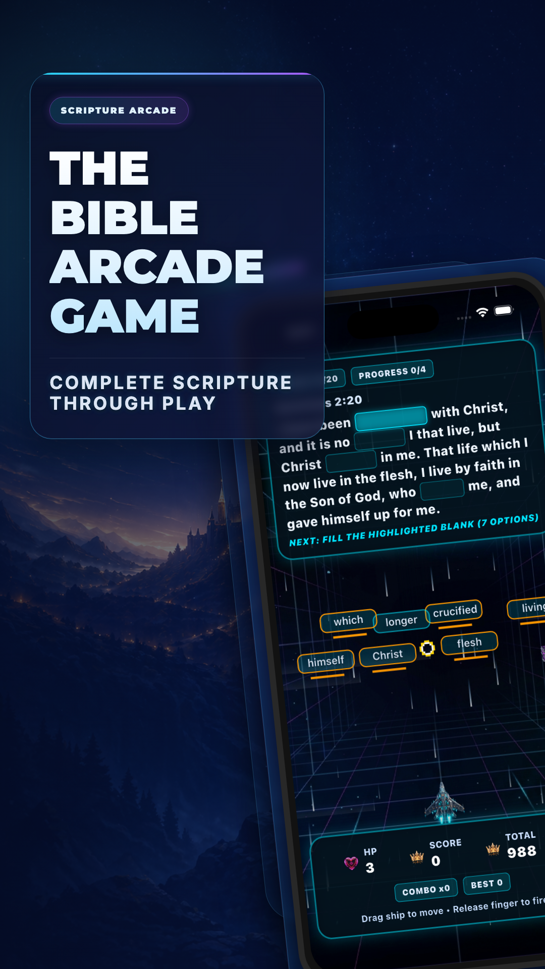 Verse Blitz gameplay screenshot showing a live verse round
